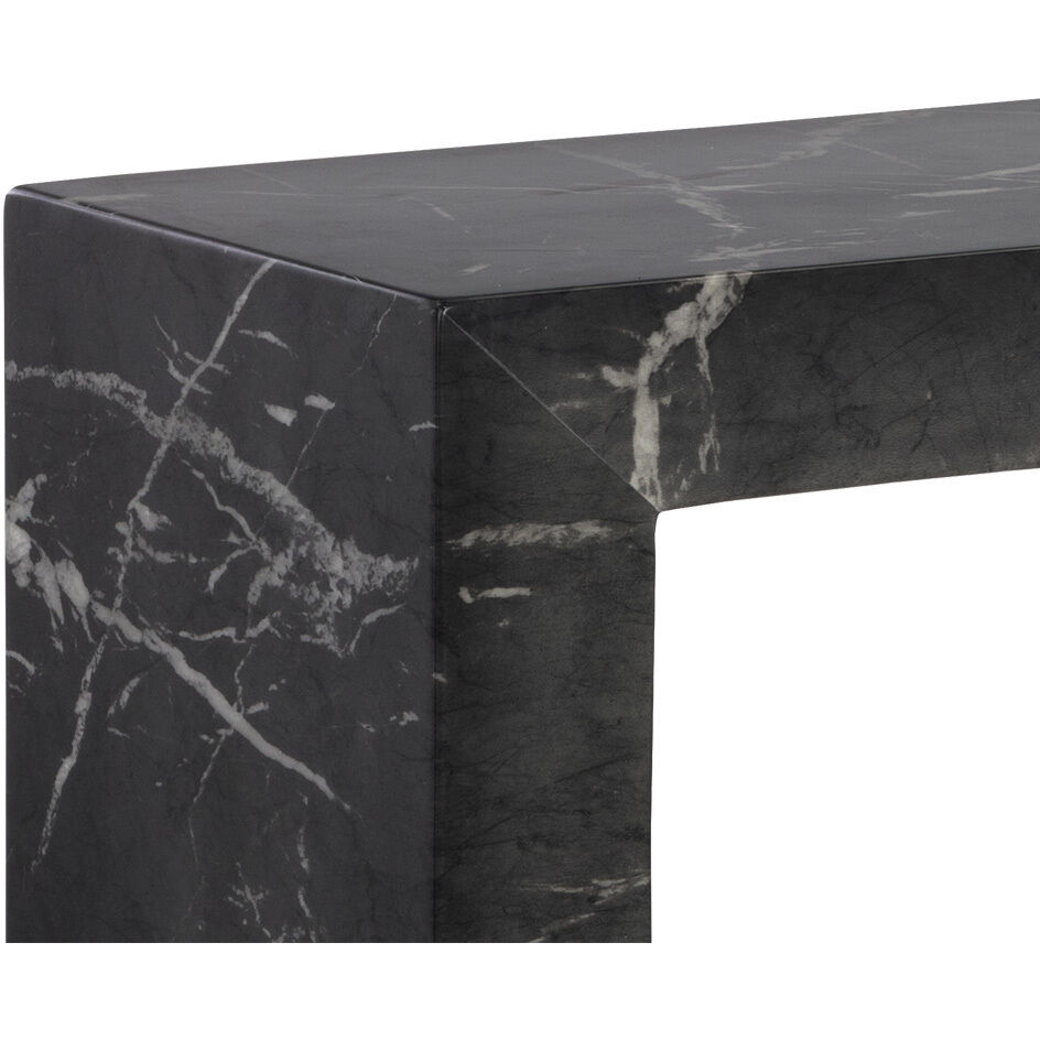 Axle 47 X 31.75 inch Marble Look / Black Outdoor Console Table